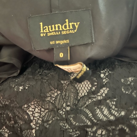 Laundry by Shelli Segal Cap Sleeve Lace Mini backless Cocktail Dress - Picture 6 of 11